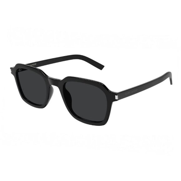 NEW SL715 SLIM 001 SAINT LAURENT SUNGLASSES UNISEX BLACK SQUARE EYEWEAR - Picture 1 of 6